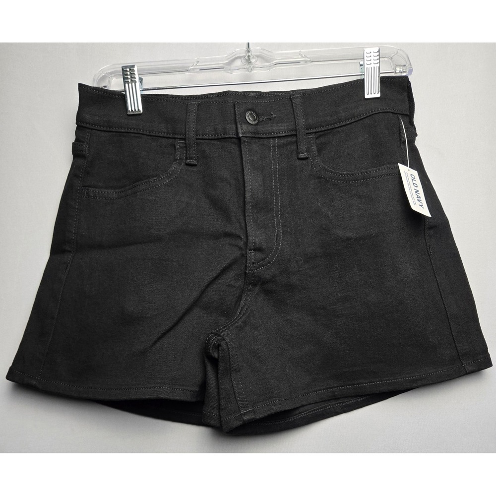 Old Navy Wow High-Rise Denim Shorts Black Size 4 NWT 4in Inseam